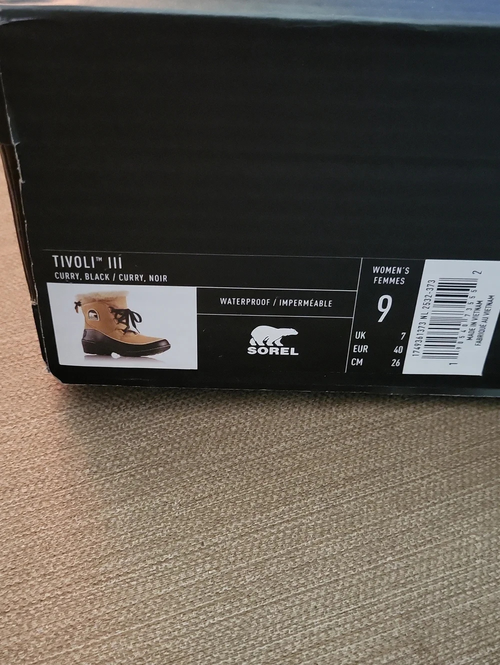 Sorel Tivoli III Women's Waterproof Boot in Curry and Black